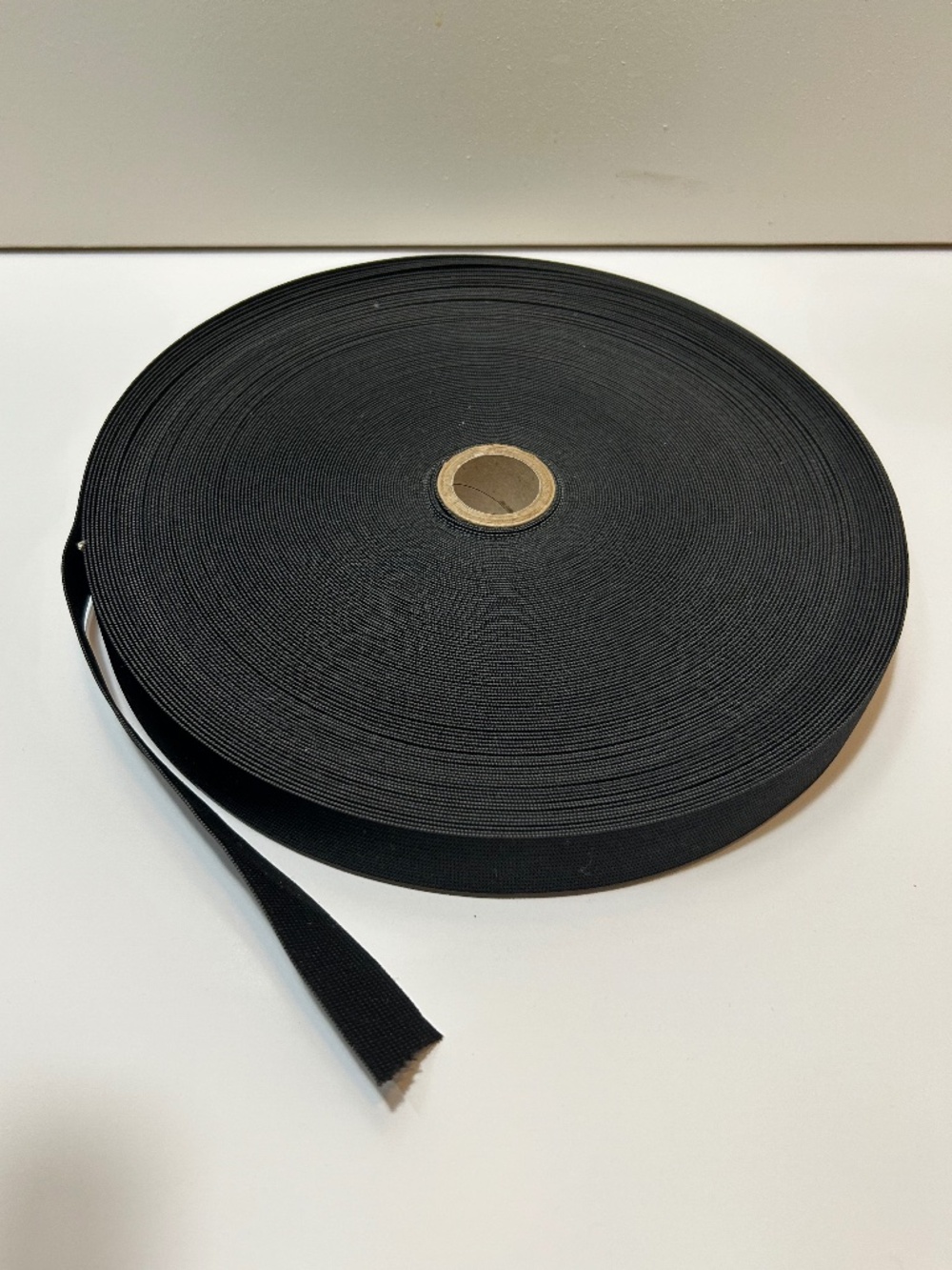 Black elastic for sewing 10m 1 inch wide